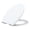 round, variant on Toilet Seat, Elongated Toilet Seat with Quiet Close, Quick Release Hinges, Slow Close Toilet Seat and Non-Slip Bumpers, Easy to Install and Clean, Never Loosens-Fits Most Elongated Toilets, White