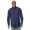 Navy White Pindot, variant on Men's Big & Tall Long Sleeve Wrinkle Free Sport Shirt