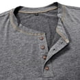 thumbnail image 6 of ZCFZJW Mens Workout Fitness T-Shirts Trendy Short Sleeve Button up V Neck Henley Shirts Loose Regular Fit Casual Solid Color Basic Pullover Tops Gray S, 6 of 9