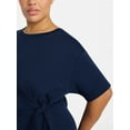 thumbnail image 4 of Terra & Sky Women’s Plus Front Twist Dress with Short Sleeve, Size 0X-5X, 4 of 5