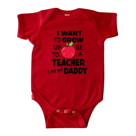 

Inktastic I Want To Grow Up To Be a Teacher Like My Daddy Gift Baby Boy or Baby Girl Bodysuit