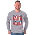 thumbnail image 5 of With Faith All is Possible Christian Long Sleeve TShirt Men Women Brisco Brands M, 5 of 6