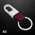 thumbnail image 1 of Keyring Keychain Genuine Leather Men's Simple Key Chains Holder Keyfob For Car, 1 of 1