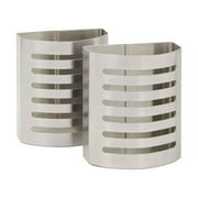Magnetic Pencil Holder for Refrigerator, Locker, Office (Stainless Steel, 2 Pack)
