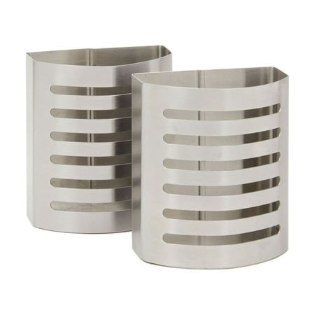 Magnetic Pencil Holder for Refrigerator, Locker, Office (Stainless Steel, 2 Pack)