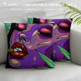 thumbnail image 3 of SheronV Marijuana Leaf Graphic Decorative Throw Pillow Cover for Home Couch Living Room Sofa - High-Quality, Printed on Both Sides, 1PC 18x18in, 3 of 5
