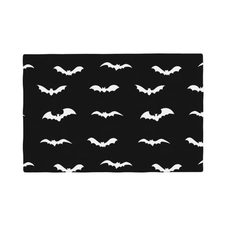 

Placemats Set of 4 cute bats cool black Heat Resistant Non - Slip Place mats Waterproof table mat for Kitchen Dining-4片装