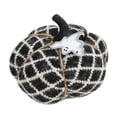 thumbnail image 1 of Tela decorativa de calabaza, exquisita calabaza de lana de poliéster suave para fiesta de Acción de Gracias y Halloween, color negro, 1 of 14