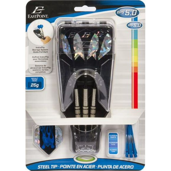 EPS 5.0 Steel Tip 80% Tungsten Dart Set with Deluxe Case, set of 3 darts