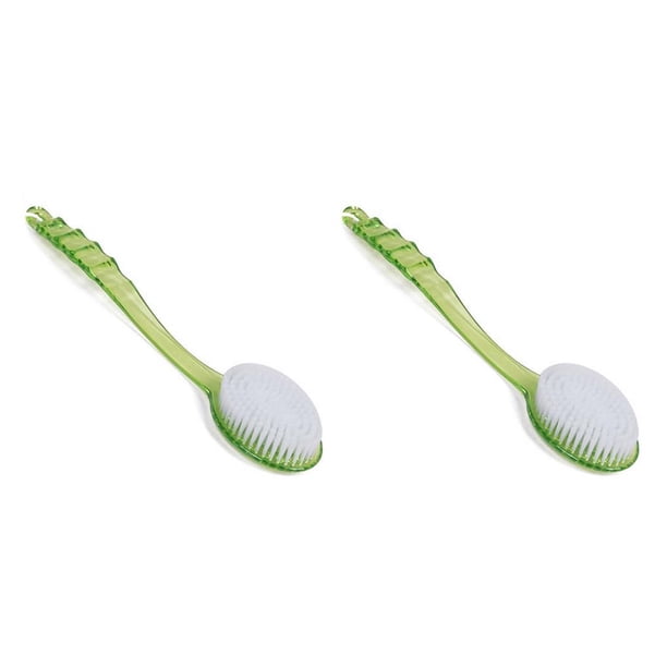 Bearachild Cepillo exfoliante de baño Mujeres Hombres Masajeador de ducha Cepillos de espalda Verde Verde 1 szt. 2Conjunto