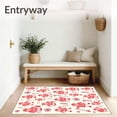 thumbnail image 3 of ODIKA 8'x10' Machine Washable Non-Slip Area Rug, Magical Santa Workshop Whimsical Floor Covering Yuletide Charm High Traffic Rug, Pink, 736011, 3 of 7
