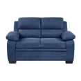 thumbnail image 5 of Lexicon Holleman Textured Fabric 2-Piece Upholstered Sofa Set in Blue, 5 of 12