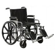 Sentra Extra Heavy Duty Wheelchair, Detachable Adjustable Height Desk Arms, Swing away Footrests, 20" Seat