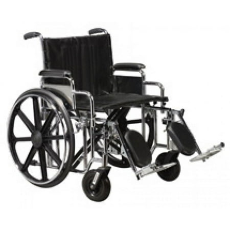 Sentra Extra Heavy Duty Wheelchair, Detachable Adjustable Height Desk Arms, Swing away Footrests, 20" Seat