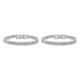 thumbnail image 2 of Minnieouse de color sólido Brazalete de acero de titanio Estilo americano europeo Joyería de los hombres Cadena de mano trenzada con Acero 21CM 2piezas, 2 of 6