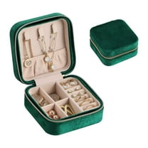 Casegrace Travel Portable Jewelry Box for Women Girl Velvet Jewellery Gift Case Earrings Ring Necklace Jewelry Storage Organizer