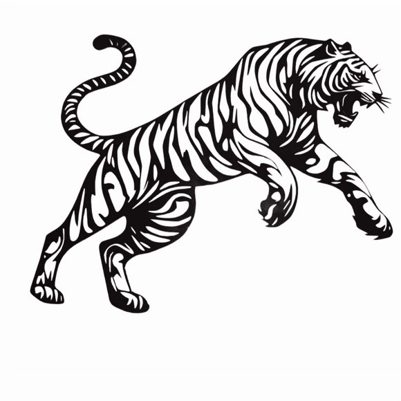Cuadro Decorativo de Metal con Diseño Cuadro Tigre Arte Animal¡stico Mediano