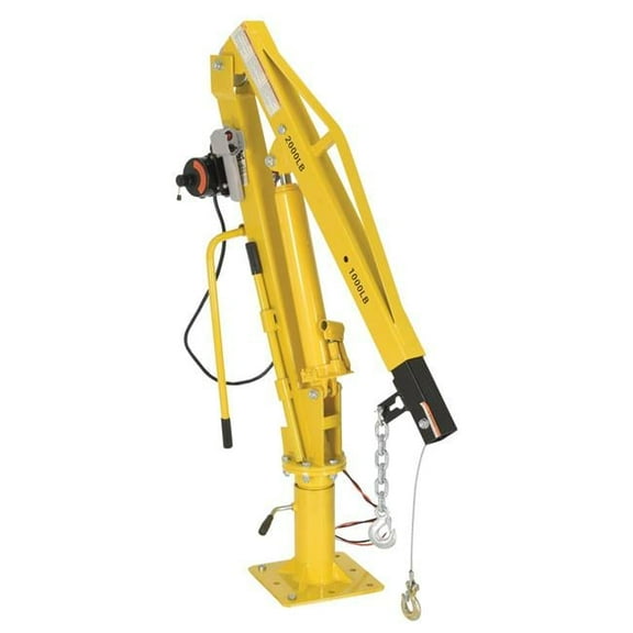 Vestil Manufacturing WTJ-4-DC 12V DC Powered Winch Operated Truck Jib Crane, 2000 lbs