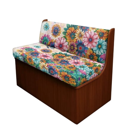 XYZCANDO RV Dinette Cushion Covers Compatible with Couch Travel Trailer RV Dining Chair Seat Covers for Sofa RV Dining Table Washable Dragonflie Floral