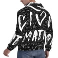 thumbnail image 6 of Fotbe Men's Hoodie with I love Math Pattern - Kangaroo Pocket Pullover Hooded Sweatshirt, Perfect for Daily Wear, Travel, and Home-Large, 6 of 7