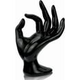 thumbnail image 1 of 1 Pack Hand Form Ring Holder Mannequin Hand Jewelry Organizer Stand Watch Stand Bracelet Ring Support Aesthetic Rack (Black), 1 of 7