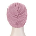 thumbnail image 5 of EnJoCho Elastic Caps for Ladies Women Stretch Cloth Forehead Headwear Soft Hat Linen Turban Hat Bottoming Hat, 5 of 5