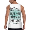 thumbnail image 3 of Gaeub Not All Who Wander Are Lost1 Men's Athletic Tank Top, Workout Sleeveless Shirts, Running Tank Tops for Gym, Running, Training - 4X-Large, 3 of 9