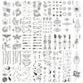 Partywind 100 Sheets Temporary Tattoos for Women Adult, 420 Mixed