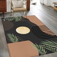 thumbnail image 3 of Boho Moon Washable Area Rugs 3'x5', Modern Bohemian Green Leaves Plant Black Low Pile Throw Living Room Rug Non-Slip Sturdy Edge Binding Carpet for Indoor Entryway Bedside Kitchen, 3 of 9