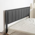 thumbnail image 3 of Lusimo California King Bed Frame with Fabric Upholstered Headboard Metal Platform Bed No Box Spring Needed, Gray, 3 of 6