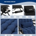thumbnail image 3 of Poteban Oversized Zero Gravity Chair Set of 1, 29In XL Lawn Chair with Cushion,Support 500LB,Navy blue, 3 of 6