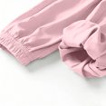 thumbnail image 5 of JTSRKL Kids Boys Girls Cotton Pants Loose Fit Harem Pants Elastic Waist Baggy Sweatpants Lightweight Solid Color Sporty Full Length Joggers Purple 8-9 Years, 5 of 8