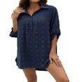 thumbnail image 2 of CHOK Paréos d'Été pour Maillots de Bain en Chiffon pour Femmes, Robe Chemise à Pompons Ample, 2 of 6