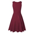 thumbnail image 2 of Guardurnaity Vestido casual Sin mangas Cómodo Vestido de verano Playa Vacaciones Escuela Graduación Vacaciones Fecha Noche Verano Ropa Accesorios Vestidos Vino rojo XXL, 2 of 6