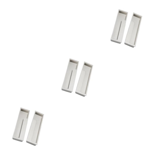Methold 1 par de manijas abatibles ocultas de aleación de zinc Tirador de gabinete de cocina Arena plateada Type1 NO1
