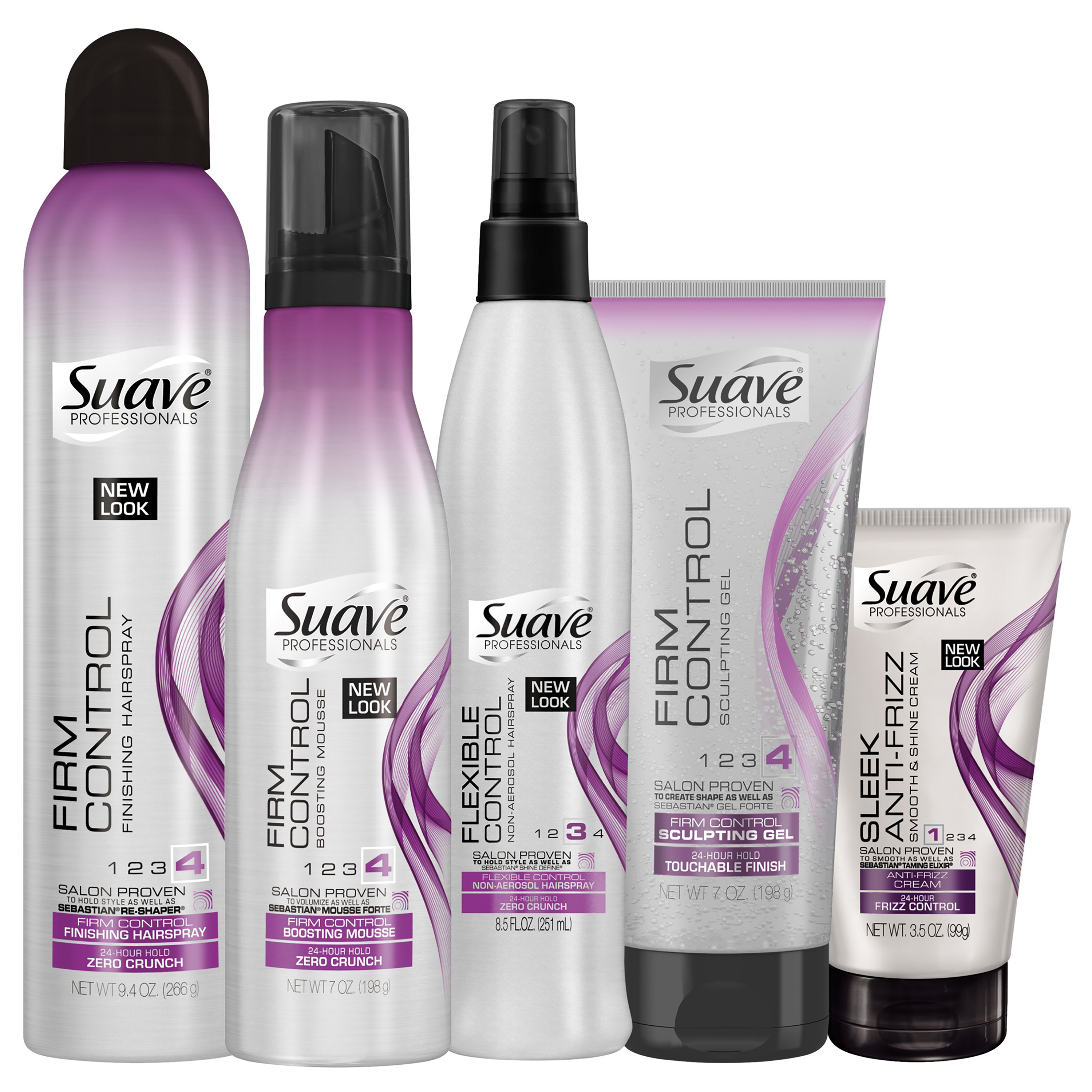 Suave Professionals Volumizing Spray Firm Control Boosting Hair Styling Mousse with Collagen, 7 oz - image 3 of 9