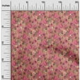 thumbnail image 2 of oneOone Polyester Spandex Pink Fabric Abstract Floral Sewing Material Print Fabric By The Yard 56 Inch Wide, 2 of 5
