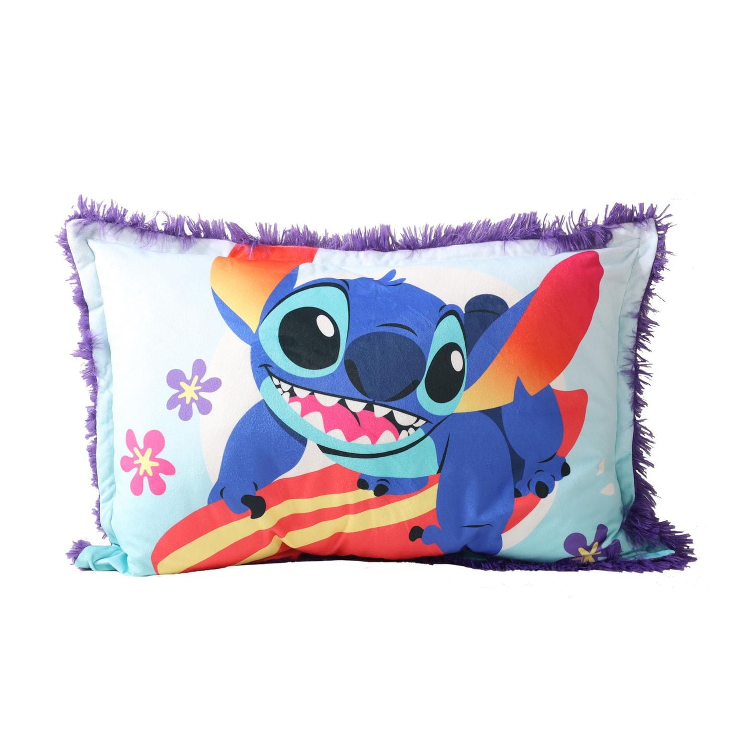 Disney Stitch Kids Jumbo Funky Fur Pillow, 20” x 30”