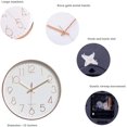 thumbnail image 5 of 12 Inch Wall Clock Non-Ticking Silent Battery Operated Round Wall Clock Modern Elegant Simple Style Clock for Home Bedroom Living Room Kitchen Office, 5 of 13