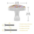 thumbnail image 3 of 4 Pcs Floral Retro Knobs for Kitchen Cabinet Cupboard Dresser Bookcase Drawer Pulls Handles Round Home Decor, 3 of 5