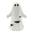 thumbnail image 1 of Support LED en céramique blanche découpé Boo w/ Bats - 6,8 pouces, 1 of 5