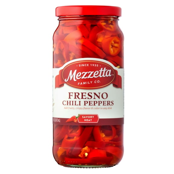 Mezzetta Fresno Chili Peppers, 16 fl oz Jar