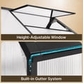 thumbnail image 4 of 6x4 FT Outdoor Greenhouse, Easy Setup Polycarbonate Greenhouse with Adjustable Roof Vent, Sliding Door, and Durable Aluminum Frame for Backyard Gardening, 4 of 6