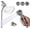 Brushed Nickel-78 Inches Hose, variant on 3 Mode Handheld Pet Shower Sprayer Polished Chrome 78 Inches Hose for Indoor Pet Bathing and Washing