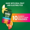 thumbnail image 4 of (2 pack) GoGo squeeZ Active Electrolyte No Sugar Added Strawberry Pineapple Orange Fruit Blend, 3.9 oz (10 Pack), 4 of 16