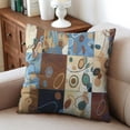 thumbnail image 4 of Teal Pillow Covers with Abstract Art Design - Gives Sophisticated Touch to Any Room, 4 of 7