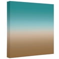 thumbnail image 2 of Ships Next Day Canvas Wall Art 16"x16", Teal Brown Ombre Wood Framed Canvas Print Painting, Turquoise Gradient Modern Abstract Art Ready to Hang Picture Wall Decor for Home Bedroom Kitchen Office, 2 of 9