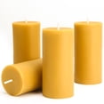 thumbnail image 1 of Candles MOSROAD, pilar de cera de abeja natural de 2 x 10 cm, 4 paquetes, 1 of 8