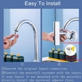 thumbnail image 6 of Vongem 3 in 1 Waterfall Faucet Extender Kitchen Faucet Aerator Water Tap Replacement for Kitchen&Bathroom No Splash Design 360° Rotation Easy Installation Watersaving Extender, 6 of 9