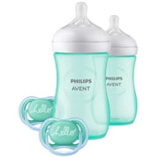 Philips AVENT Natural Baby Bottle with Natural Response Nipple, Teal Baby Gift Set, SCD837/02